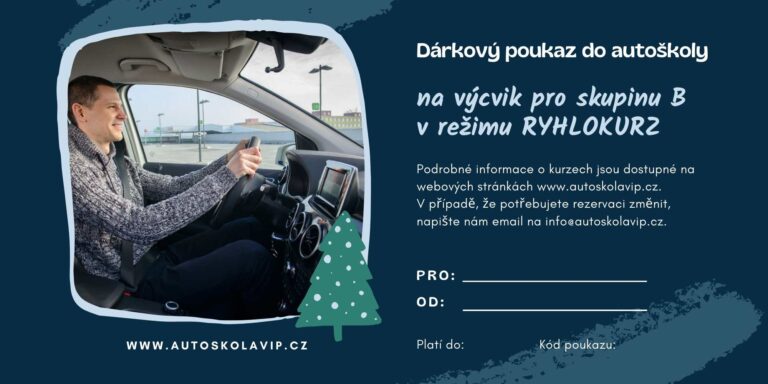 Dárkový poukaz do autoškoly - varianta č. 3