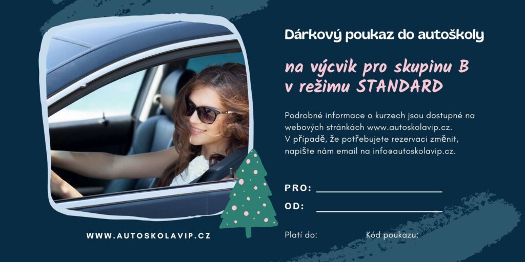 Autoškola Praha dárkový poukaz