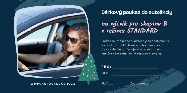 Dárkový poukaz do autoškoly - varianta 1