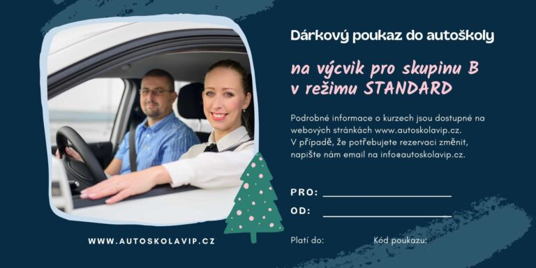 Dárkový poukaz do autoškoly - varianta 2
