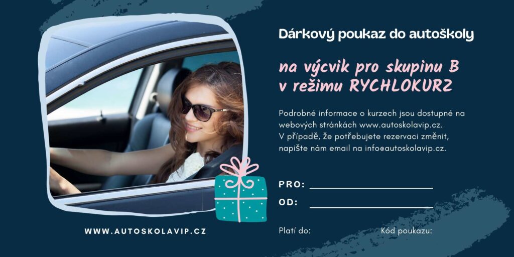 Autoškola Praha dárkový poukaz