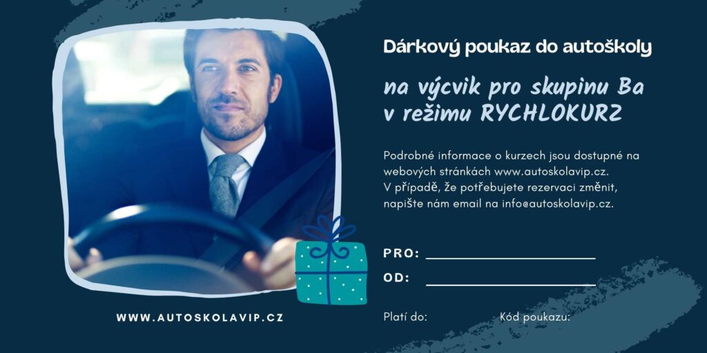 Autoškola Praha dárkový poukaz